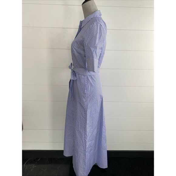 Theory Striped Long Dress Size: 4 - Picture 4 of 9